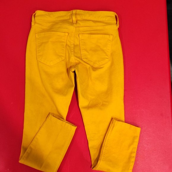Old Navy Rockstar Mr Rock Summer Squash super skinny yellow Woman's size 0 - Picture 3 of 9